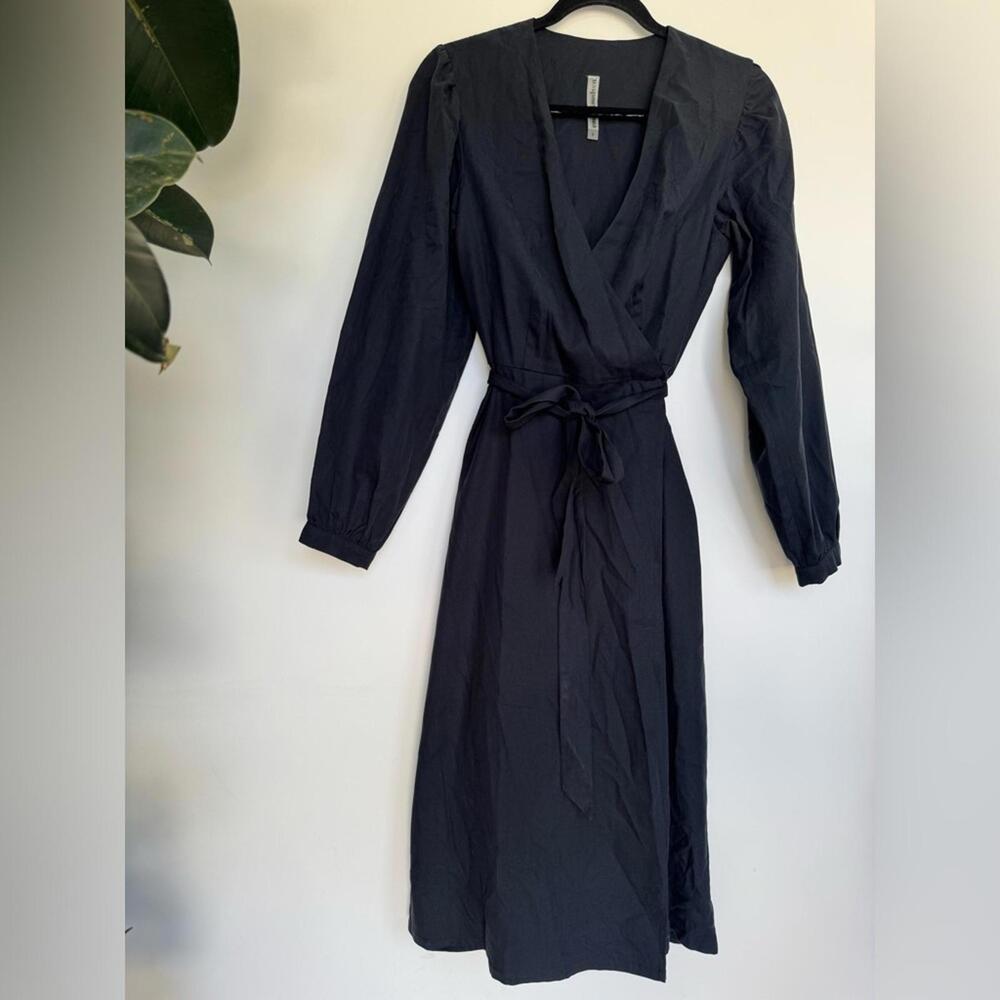 Emma Knudsen Reese Midi Long Sleeve Wrap Dress - Picture 3 of 12